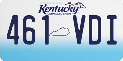 KY license plate 461VDI