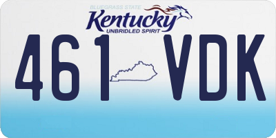 KY license plate 461VDK