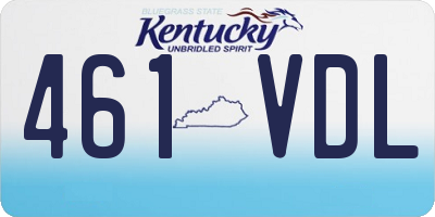 KY license plate 461VDL