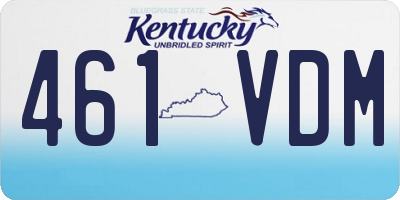 KY license plate 461VDM
