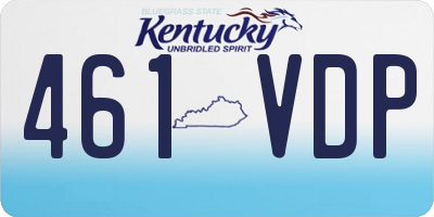 KY license plate 461VDP