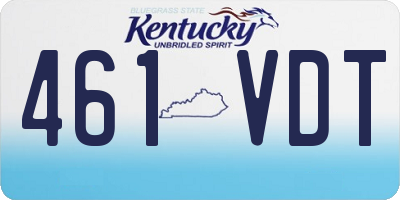 KY license plate 461VDT