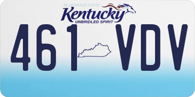 KY license plate 461VDV