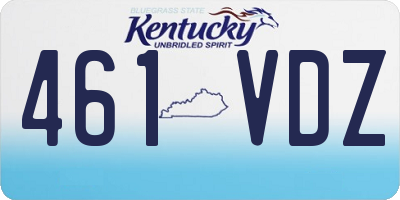 KY license plate 461VDZ