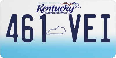 KY license plate 461VEI