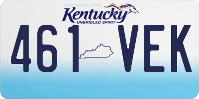 KY license plate 461VEK
