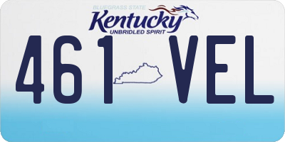 KY license plate 461VEL