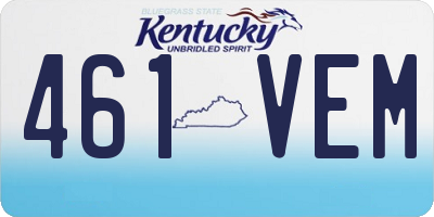 KY license plate 461VEM