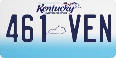 KY license plate 461VEN