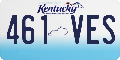 KY license plate 461VES