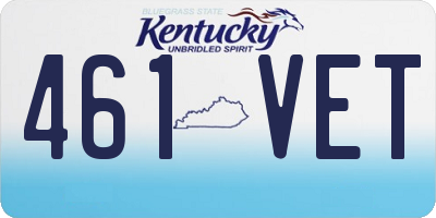 KY license plate 461VET