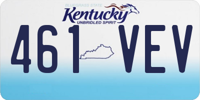 KY license plate 461VEV