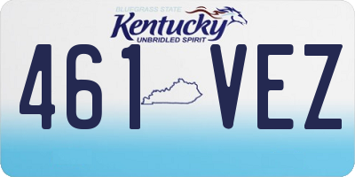 KY license plate 461VEZ