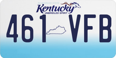 KY license plate 461VFB