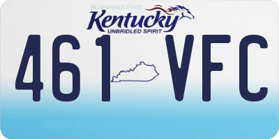 KY license plate 461VFC