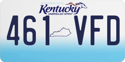 KY license plate 461VFD