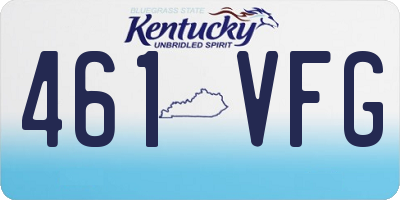 KY license plate 461VFG