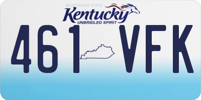 KY license plate 461VFK