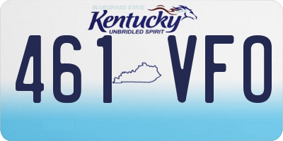 KY license plate 461VFO