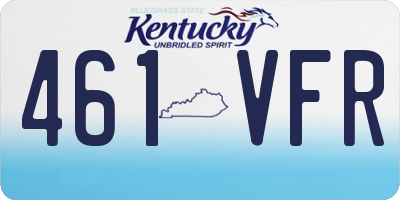 KY license plate 461VFR