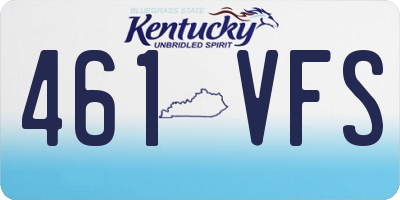 KY license plate 461VFS