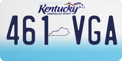 KY license plate 461VGA