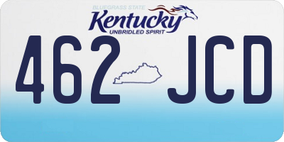 KY license plate 462JCD