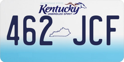 KY license plate 462JCF