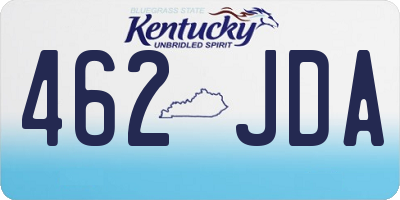 KY license plate 462JDA