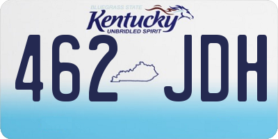 KY license plate 462JDH
