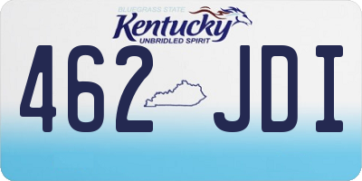 KY license plate 462JDI