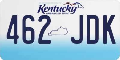 KY license plate 462JDK