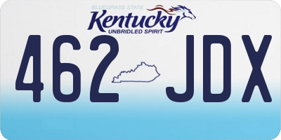 KY license plate 462JDX