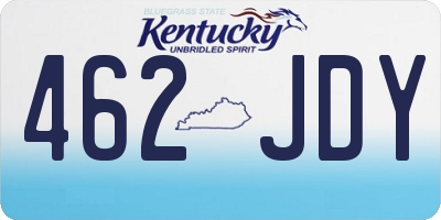 KY license plate 462JDY