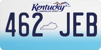 KY license plate 462JEB