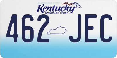 KY license plate 462JEC
