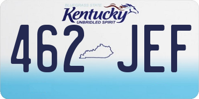 KY license plate 462JEF
