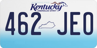 KY license plate 462JEO