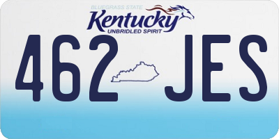 KY license plate 462JES