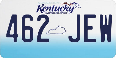 KY license plate 462JEW