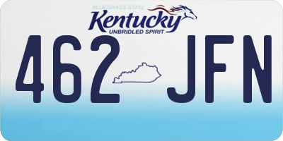 KY license plate 462JFN