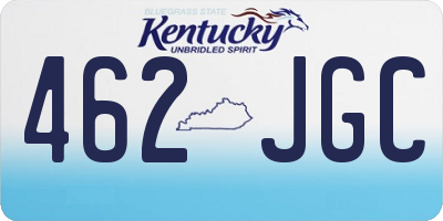 KY license plate 462JGC