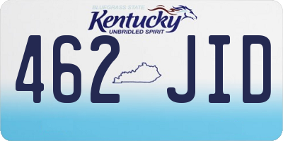 KY license plate 462JID