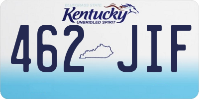 KY license plate 462JIF