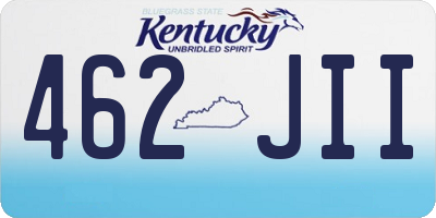 KY license plate 462JII