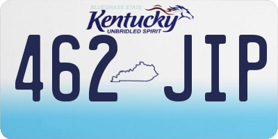 KY license plate 462JIP