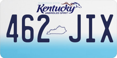 KY license plate 462JIX