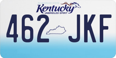 KY license plate 462JKF