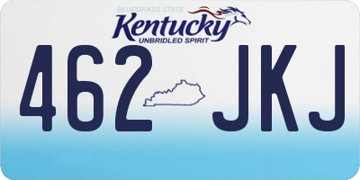 KY license plate 462JKJ