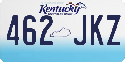 KY license plate 462JKZ